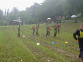 Staffellauf im Regen