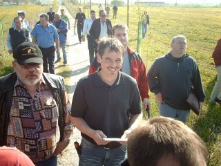 Bei der Lagerplatzbegehung.