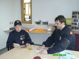 OBI Ewald Weißmann bei der Station Dienstgrade