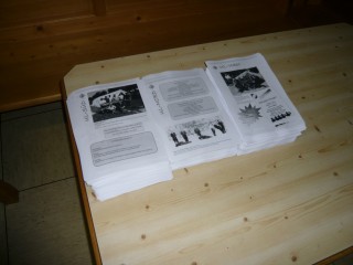 Fertiger Teil der ersten Lagerzeitung 2008