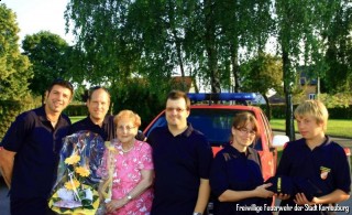 Martin Peterl, Holger Widmaier, Herta Kappel, Martin Schuster, Elisabeth Holezek und Florian Wieshofer (Gruppenkommandan