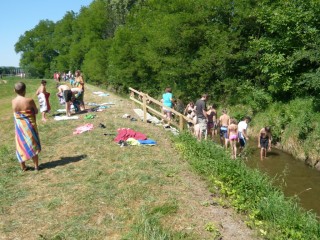 Badespa&szlig; im Loisbach