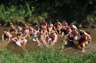 Badespaß im Loisbach