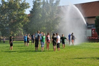 Freizeitspa&szlig; mit dem Wasserwerfer