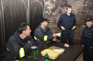 Erste Hilfe Station bei der Einsatz&uuml;bung