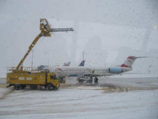 Das Enteisen der Flugzeuge z&auml;hlte zu den Highlight