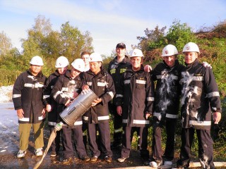 Gruppenfoto nach der Schaumschlacht